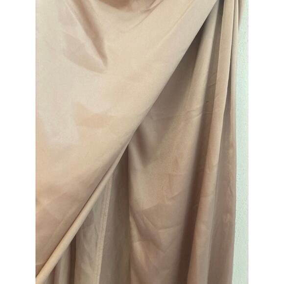 Galina Signature Charmeuse Draped One-Shoulder Dress in Sand 4 Bridesmaid Ball - Picture 10 of 13
